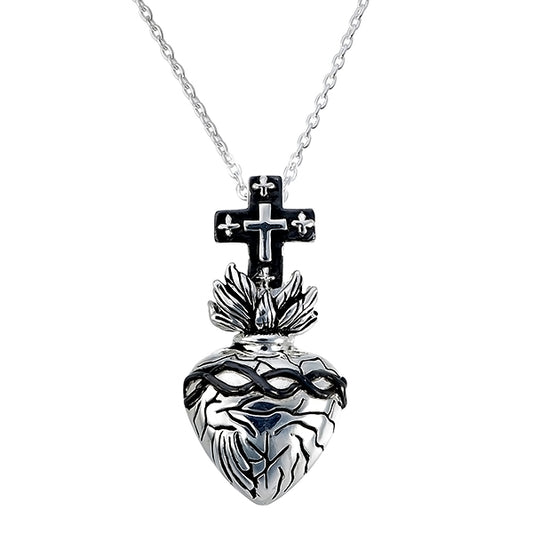 Sacred Heart with cross